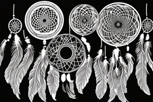 crescent moon dreamcatcher tattoo idea