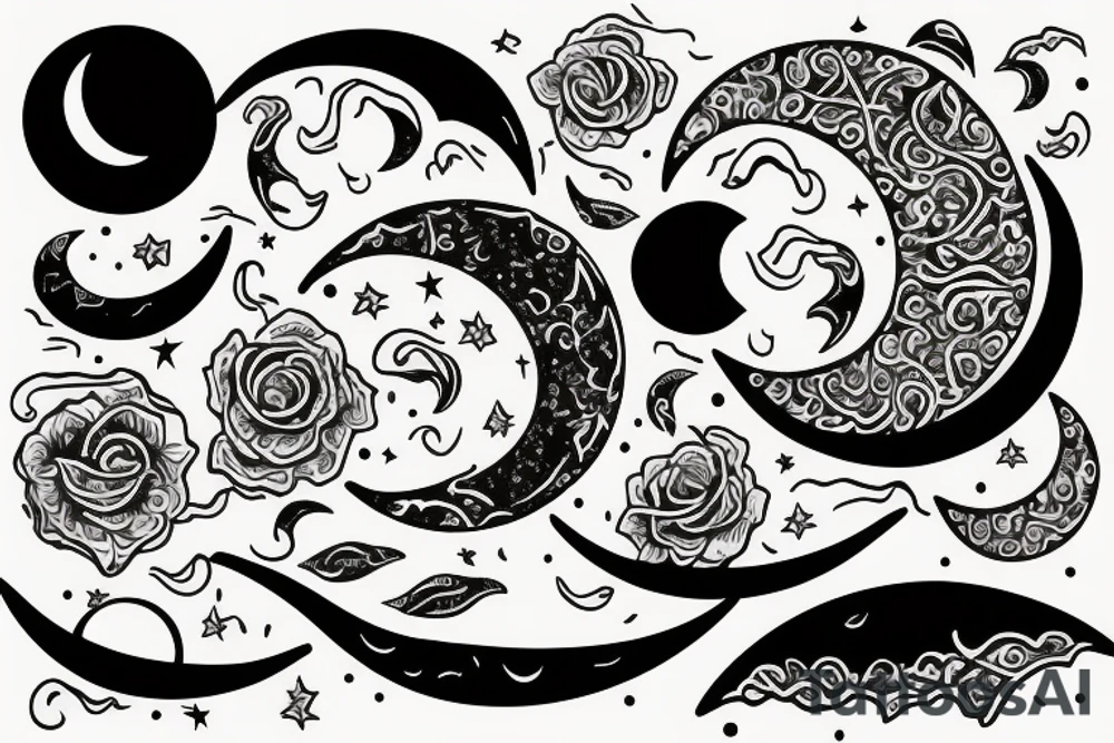 crescent moon tattoo idea