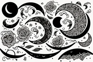 crescent moon tattoo idea