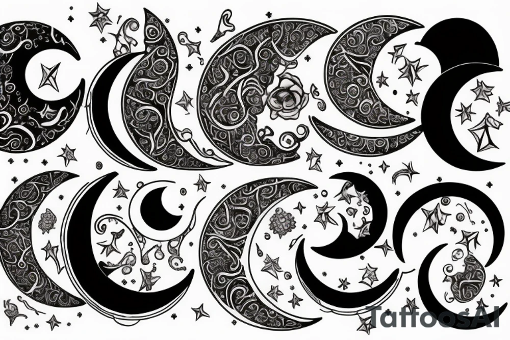 crescent moon tattoo idea