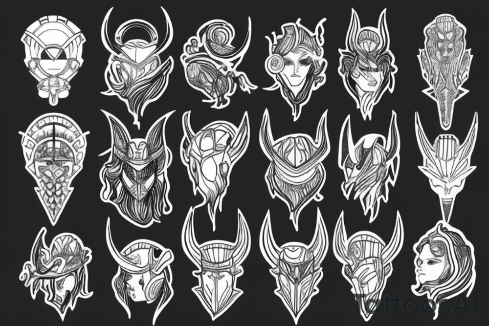 Futuristic space Viking tattoo idea