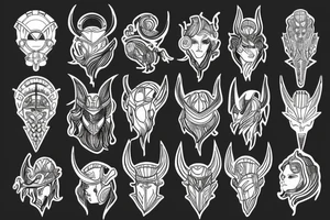 Futuristic space Viking tattoo idea