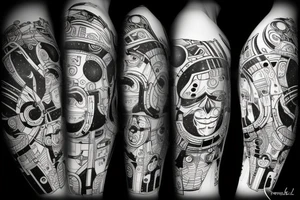 Futuristic space Viking tattoo idea