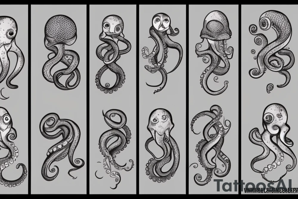 astronaut octopus tattoo idea