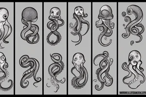 astronaut octopus tattoo idea