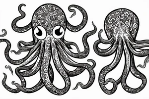 rapping octopus tattoo idea