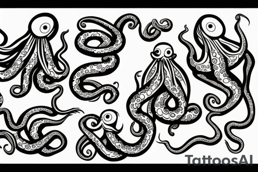 rapping octopus tattoo idea