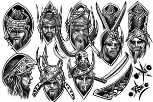 Viking warrior, victory, blood, loss tattoo idea