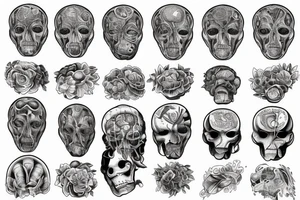 ai and human brains connected tattoo idea