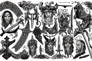 chirstian, scottish, Irish, Viking, meti on a sword tattoo idea