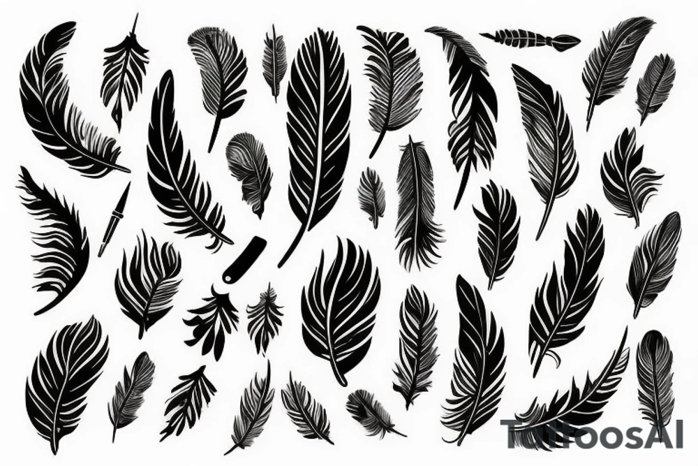 feather pen tattoo idea