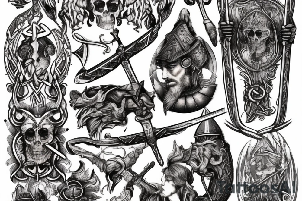 chirstian, scottish, Irish, Viking, meti on a sword tattoo idea