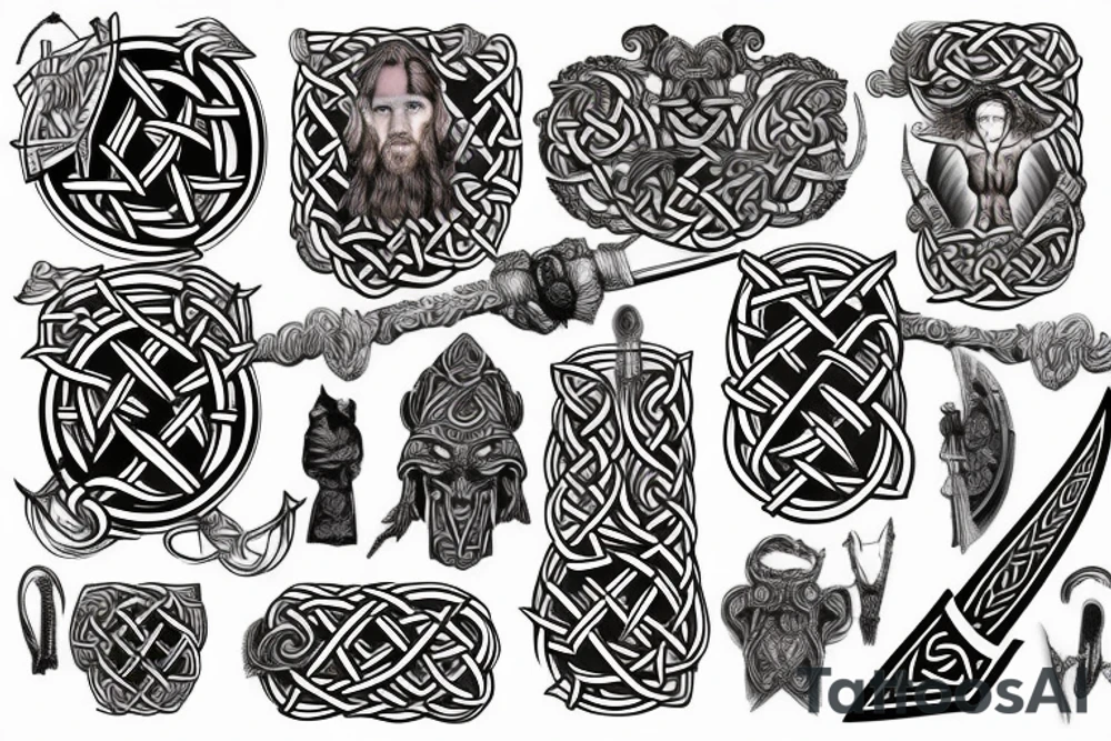 chirstian, scottish, Irish, Viking, meti on a Celtic sword tattoo idea