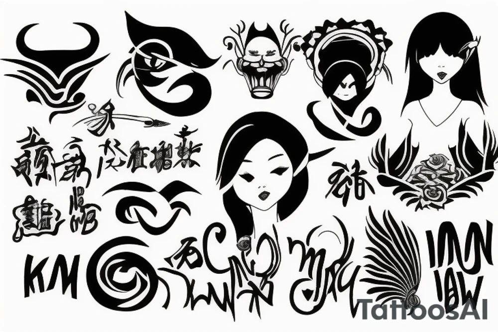 Name Mykawn tattoo idea