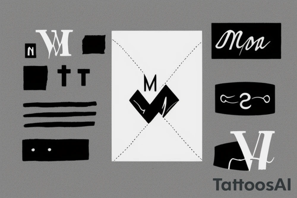 Letter M tattoo idea