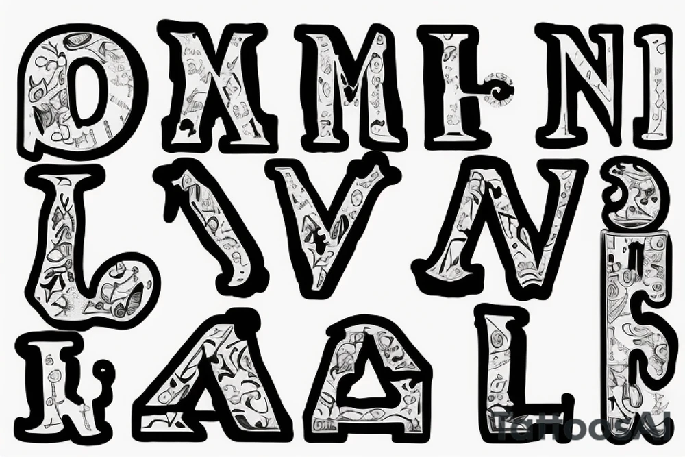 Letter M tattoo idea