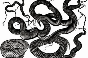 Snake and Lightning tattoo idea