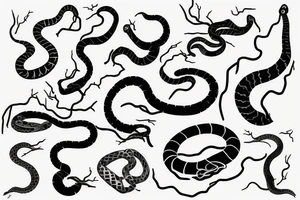 Snake and Lightning tattoo idea