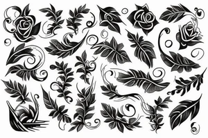 long vines tattoo idea