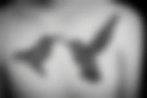 humming-bird with the letter L and C tattoo idea