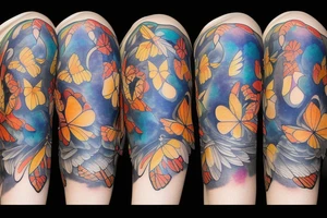 Kitsune with a butterfly tattoo idea
