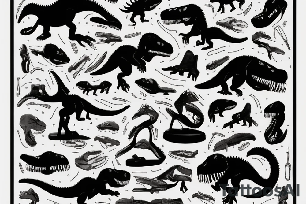 T-Rex in high heels tattoo idea