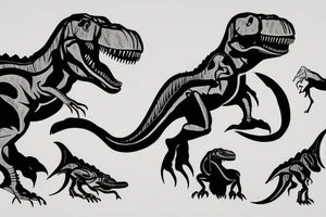 T-Rex in high heels tattoo idea