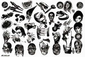 Sex and violence tattoo idea