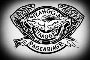 swedish flybase rangers emblem with a text that says Flygbasjägare tattoo idea