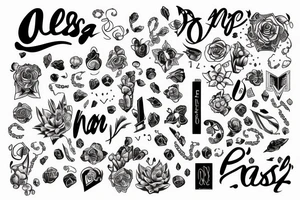 jessica name with symbols tattoo idea