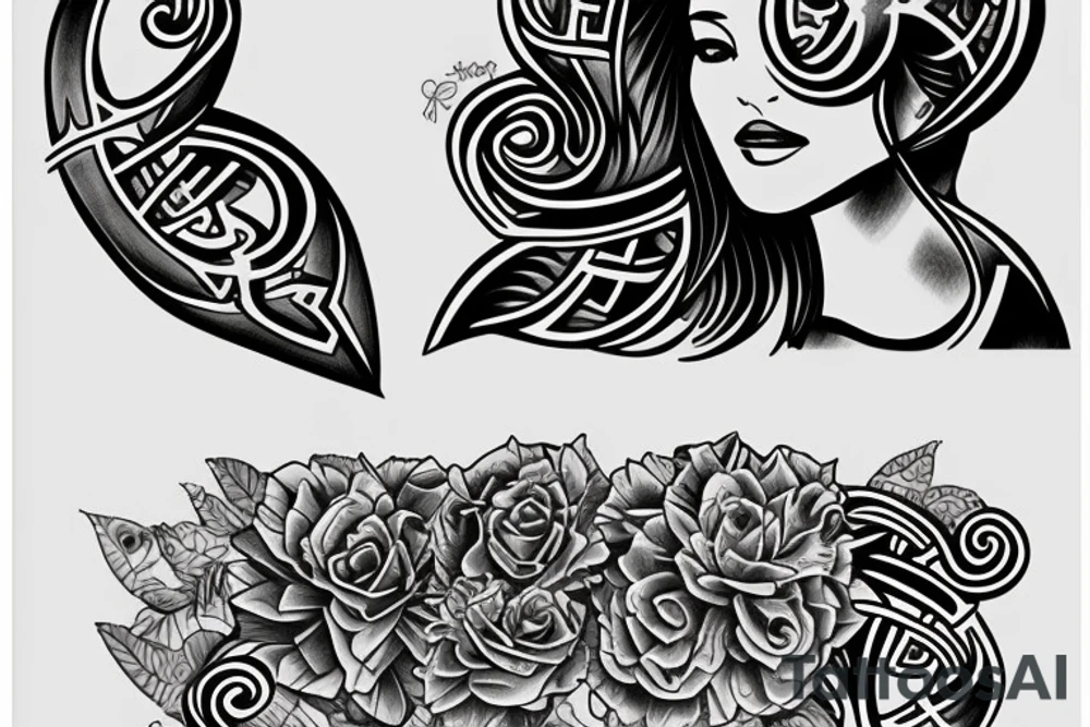 jessica name with symbols tattoo idea