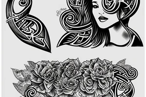 jessica name with symbols tattoo idea