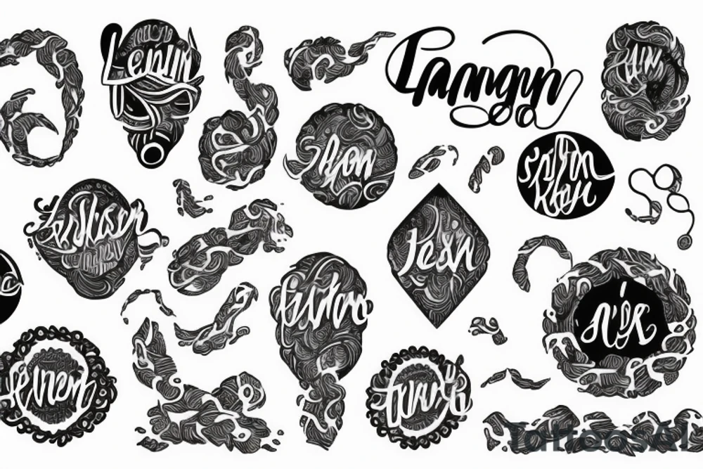 names levan and Langston intertwined tattoo idea