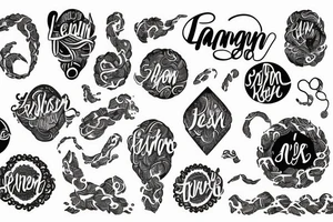 names levan and Langston intertwined tattoo idea