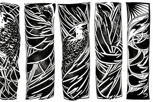 Crow Wings behind broken glass tattoo idea