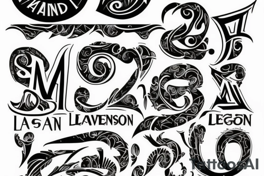 names levan and Langston tattoo idea