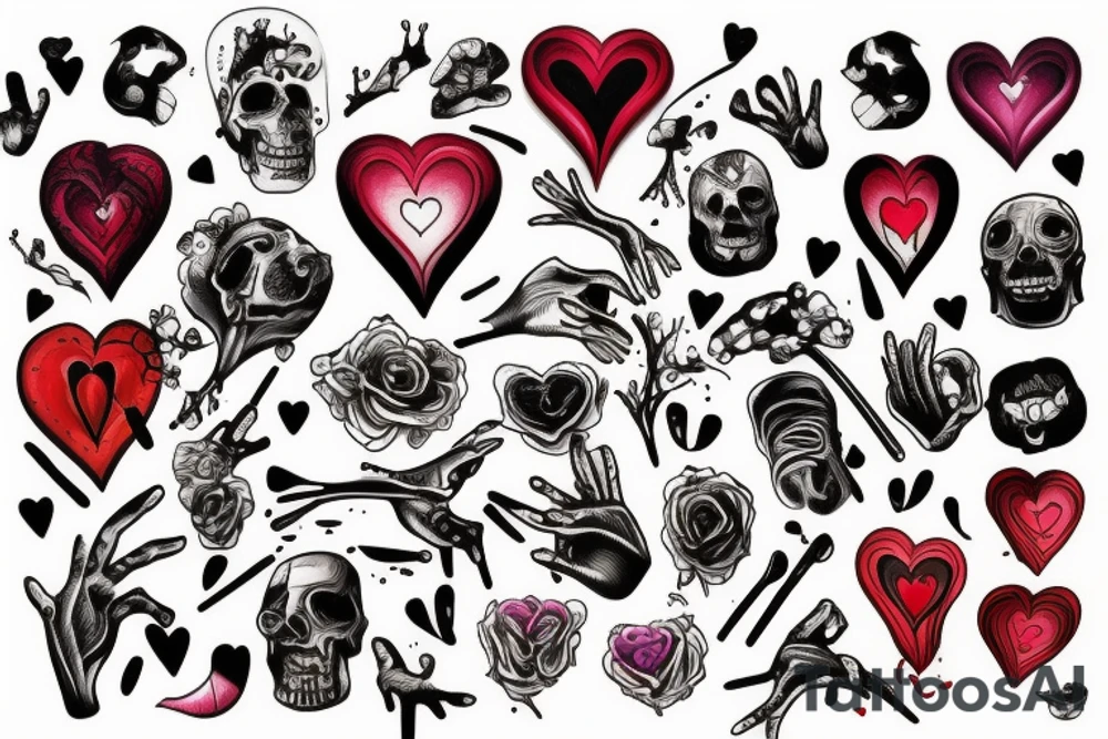 bloody heart tattoo idea