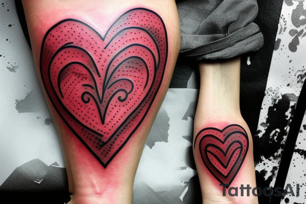 bloody heart tattoo idea