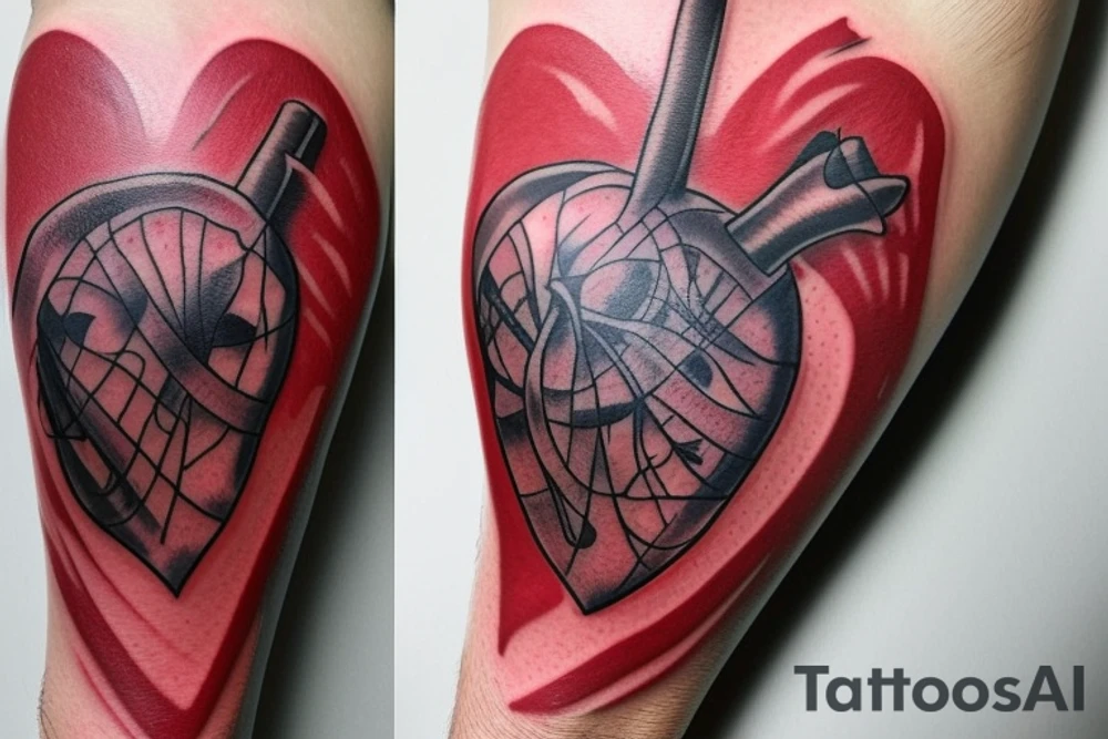 bloody heart tattoo idea