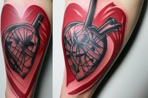 bloody heart tattoo idea