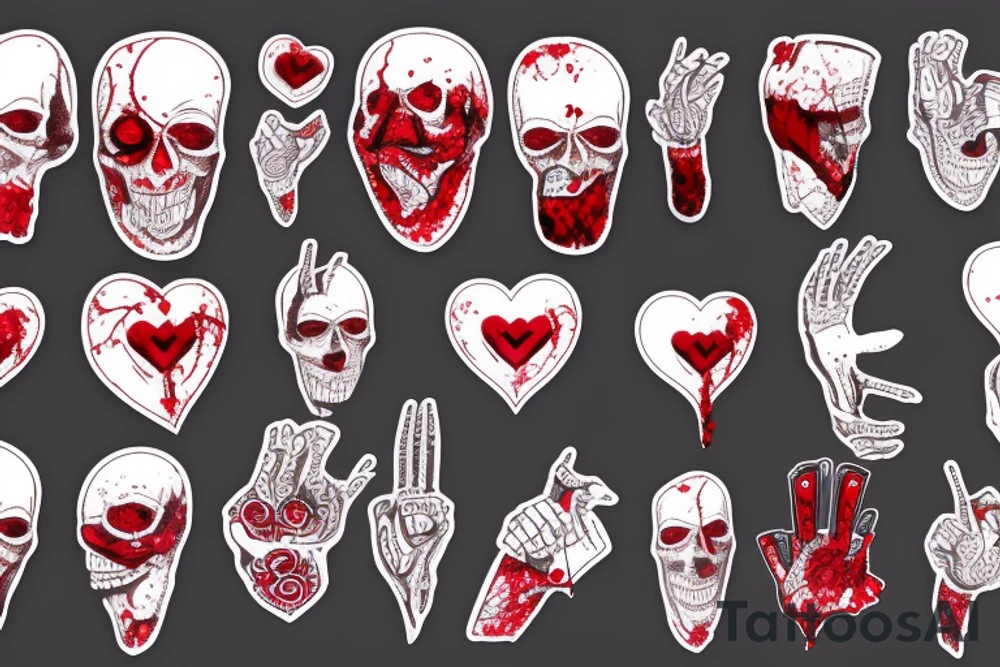 bloody heart tattoo idea