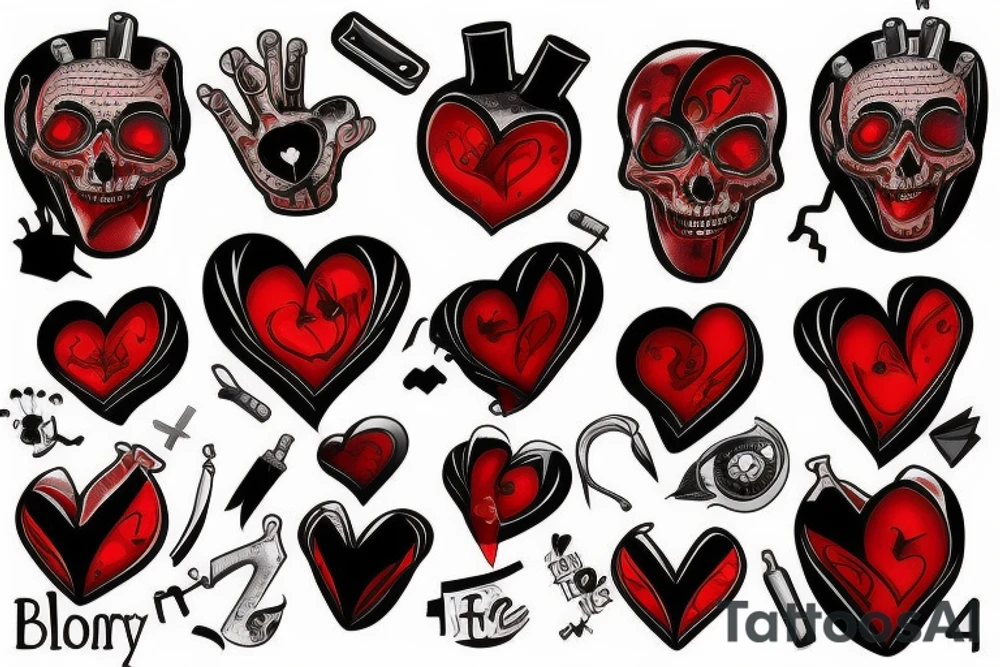 bloody heart tattoo idea