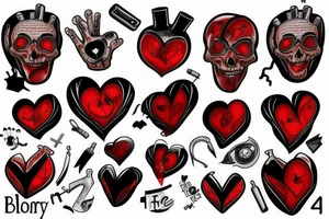 bloody heart tattoo idea