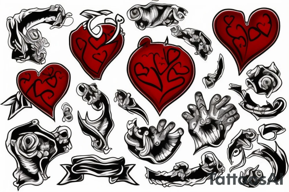 bloody heart tattoo idea