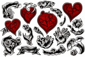 bloody heart tattoo idea