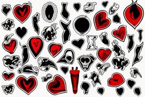 bloody heart tattoo idea