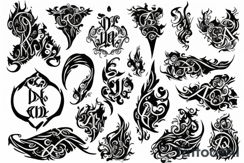 ambigram levan tattoo idea