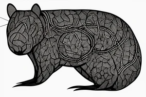 Wombat, and there's a copybara on his back tattoo idea