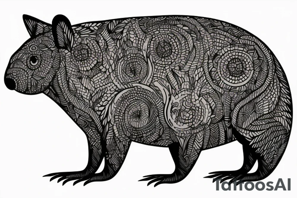 Wombat, and there's a copybara on his back tattoo idea