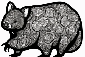 Wombat, and there's a copybara on his back tattoo idea